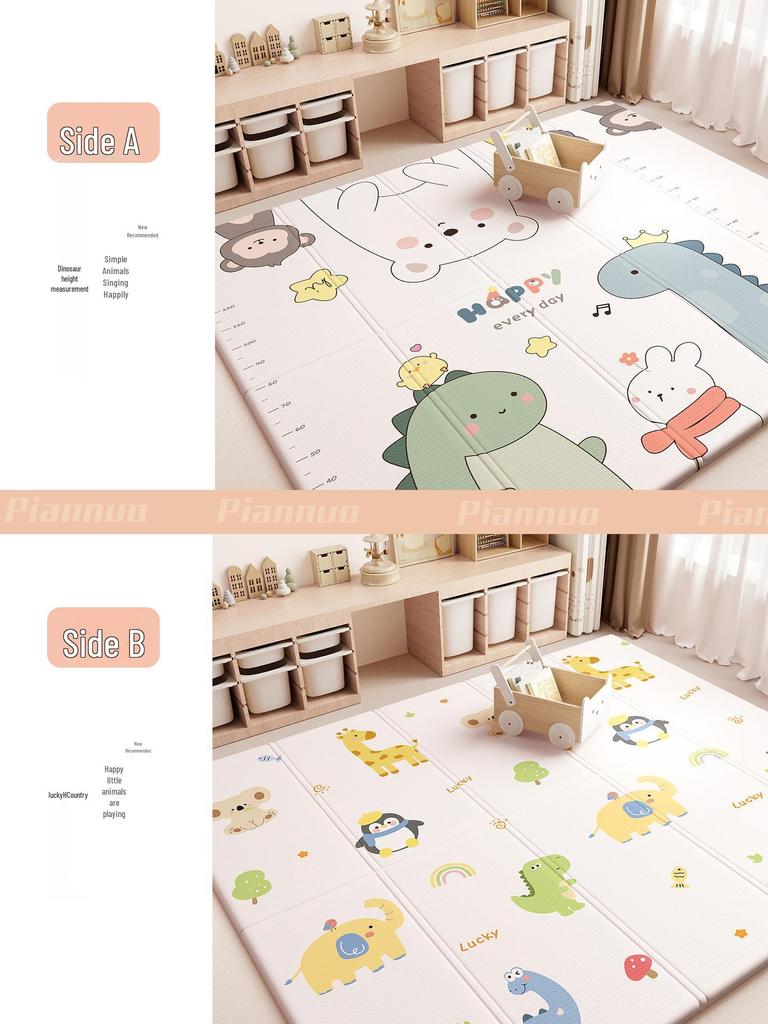 Thickened Foldable Baby Crawling Mat: Soft Foam Floor and Play Mat for Infants