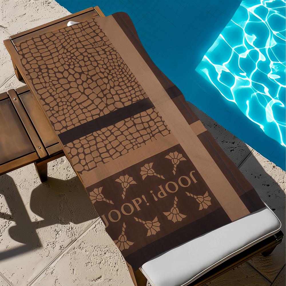 JOOP! Toalla de Playa Absorbente, Toalla de Baño de Microfibra de Secado Rápido, Toalla Suave con Estampado de Lujo para Playa, Piscina, Viaje, Toalla de Baño