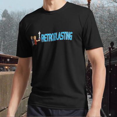 Neues RetroBlasting Banner Logo Aktives Logo Herren T-Shirt lustig Größe S bis 5XL