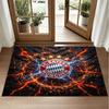 Bayern Munich Design Crystal Velvet Rug Soft Decorative Mat for Bedroom Entrance