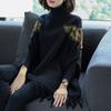 High Neck Bat Sleeve Knitted Sweater Poncho Women 2022Autumn and Winter New South Korean Loose Pullover Sweater Cape Female Coat