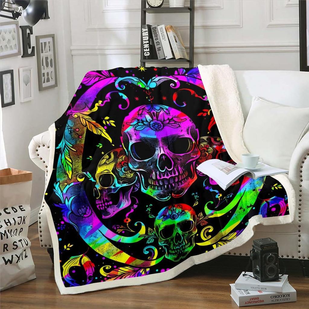 Merry Christmas Fleece Blanket for Kids Boys Girls Xmas Gnome Santa Claus Sherpa Blanket, Happy New Year Blanket Festival Themed