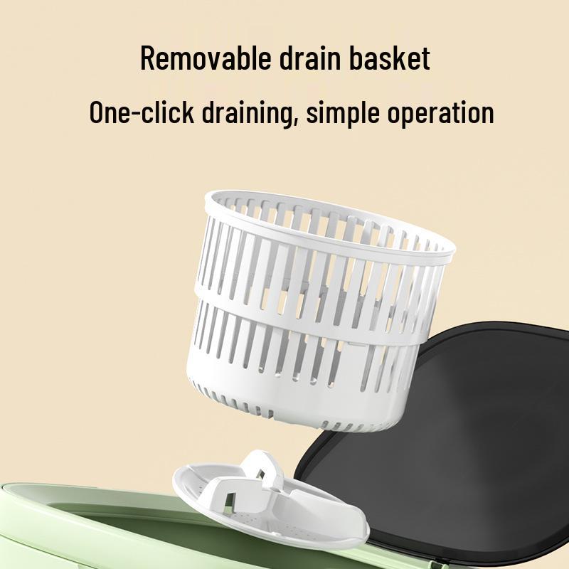 Compact Folding Washing Machine with Automatic Spin and Dehydration for Dormitory or Home Use