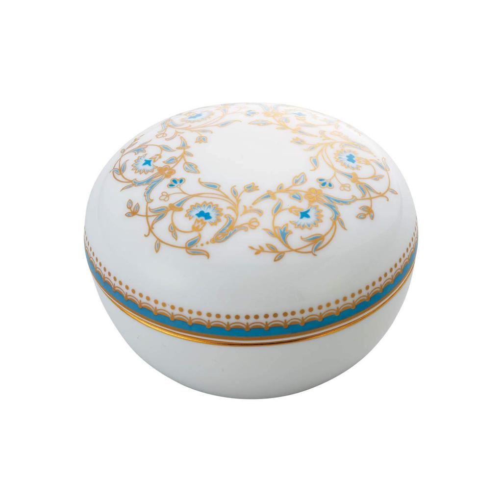 Noritake Bonbonnière, Armand, 7.5cm Diameter x 5.5cm Height, Blue Bone China, H-469J/T54805