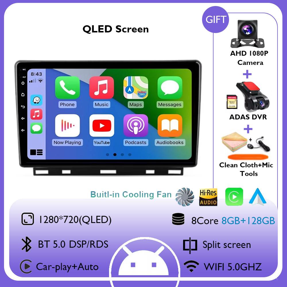 For Renault Clio 5 Lutecia 2019 - 2021 Android 14 Auto Car Radio Multimedia Video Player GPS Navigation Carplay Wifi 360 Camera