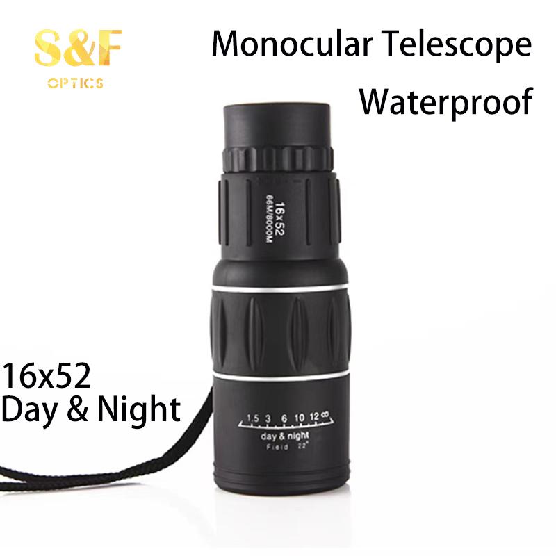 Hd Portable Scope 16x52 Dual Focus Monocular Telescope Hunting Spotting Handheld Binoculars 66m/8000m For Tourism Fishing