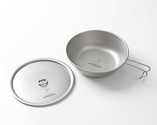 Captain Stag (CAPTAIN STAG) Kitchen Utensils Frying Pan, 17cm, with Lid, Lightweight Titanium, Made In Japan, Tsubame-Sanjo, UH-4510