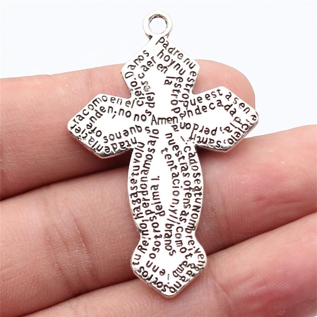 Large Crosses Detailed Religious Charm Antique Bronze Zinc Alloy Jewelry Making Supplies Necklace Making DIY Charms