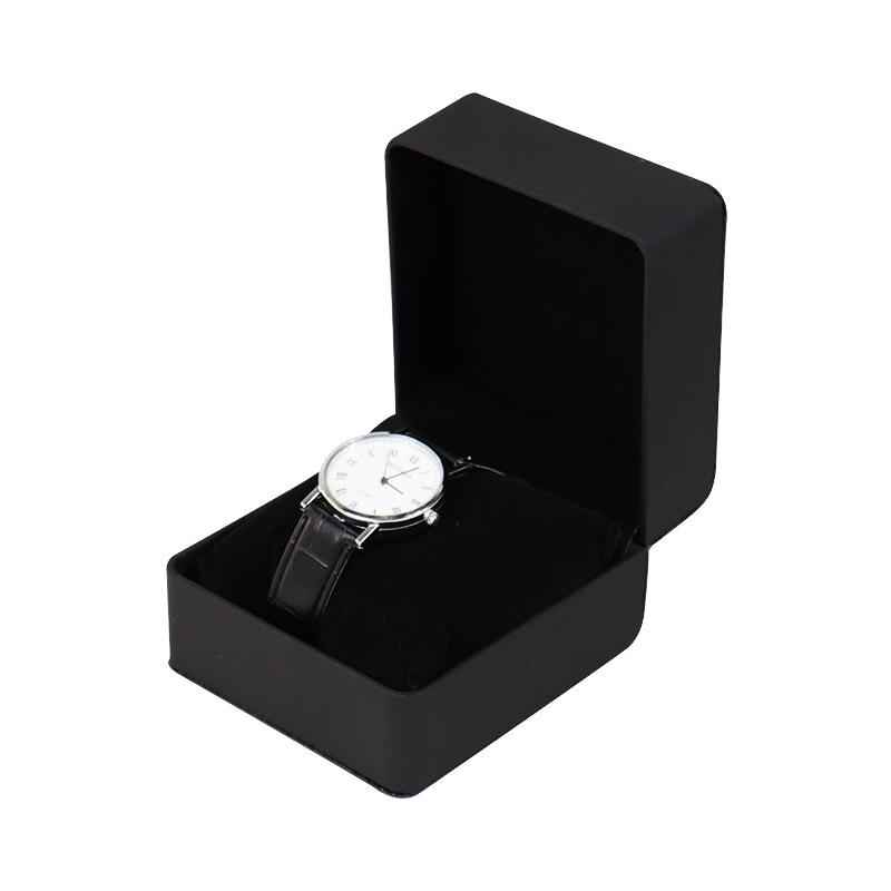 In Stock High-Grade PU Leather Watch Box with Round Corner Flip-Top for Mechanical Watches