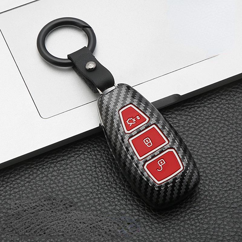 New Carbon Fiber Abs Car Key Case Cover For Ford Fiesta Focus 3 4 Mondeo Ecosport Kuga Focus St Car Key Remote Key