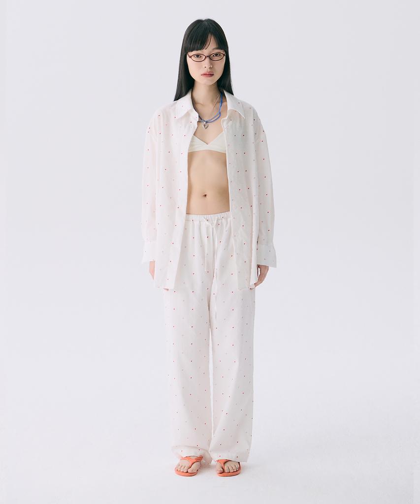 JUNEJUNE SPACE Vol12.Heart Long Pants_White(Vol12.Heart Long Pants_White)