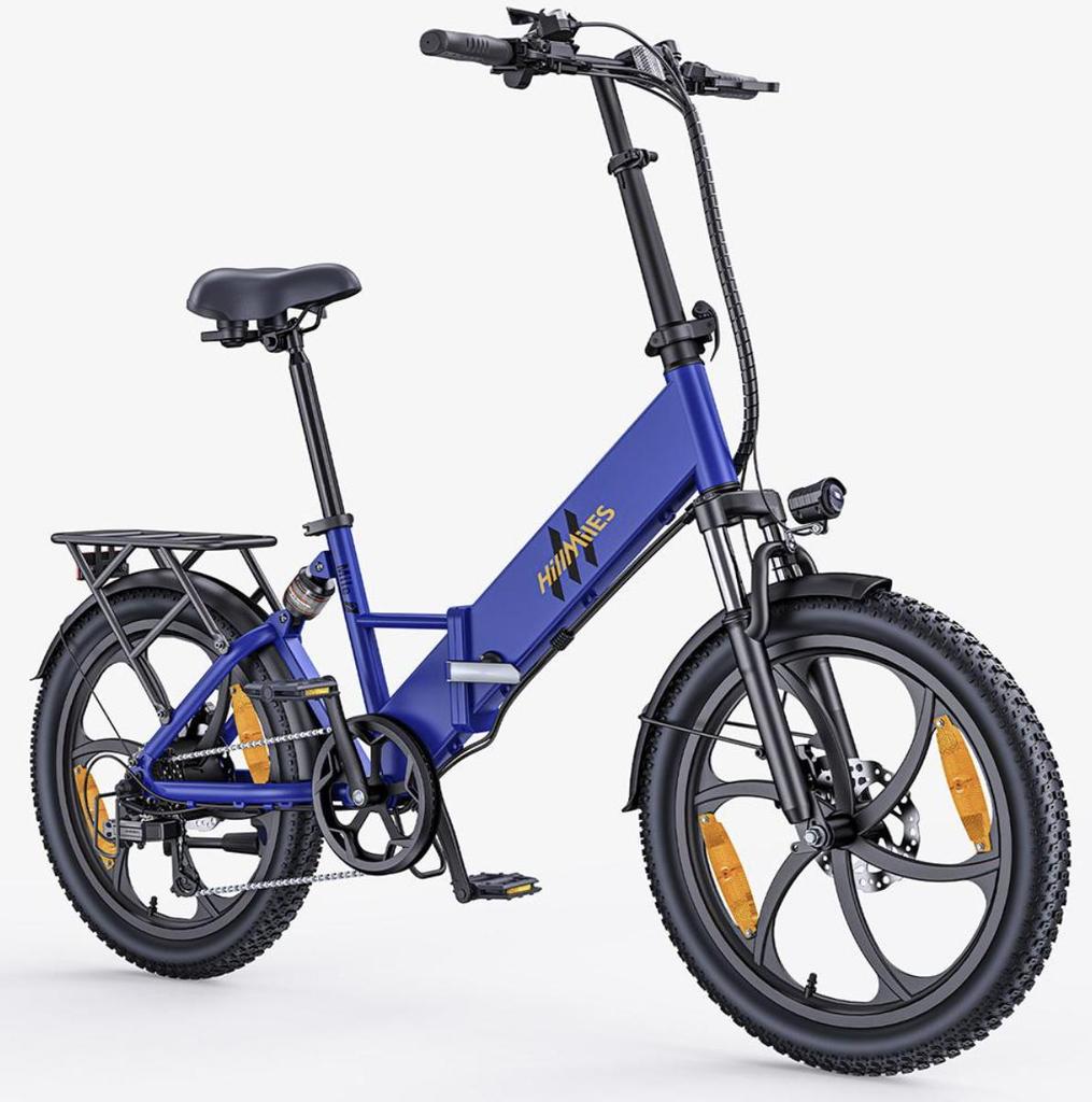 HillMiles Mile 2 Adult electric bicycles 250W motor 36V 13Ah battery 20x3.0-inch tires Shimano 7-speed Hydraulic disc brakes