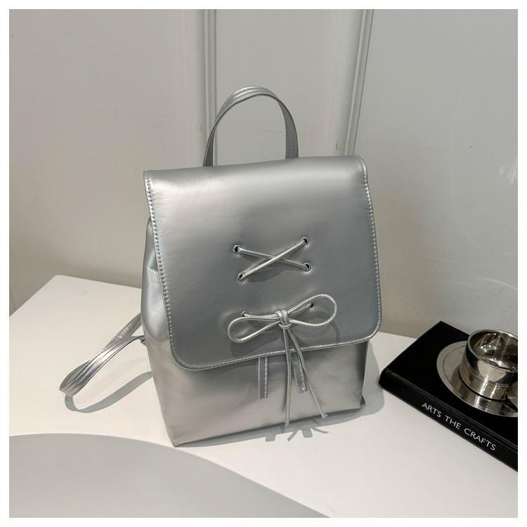 Simple And Casual Korean Style Ballet Bow 2024 New Trend Fashion Shoulder Backpack For Women
