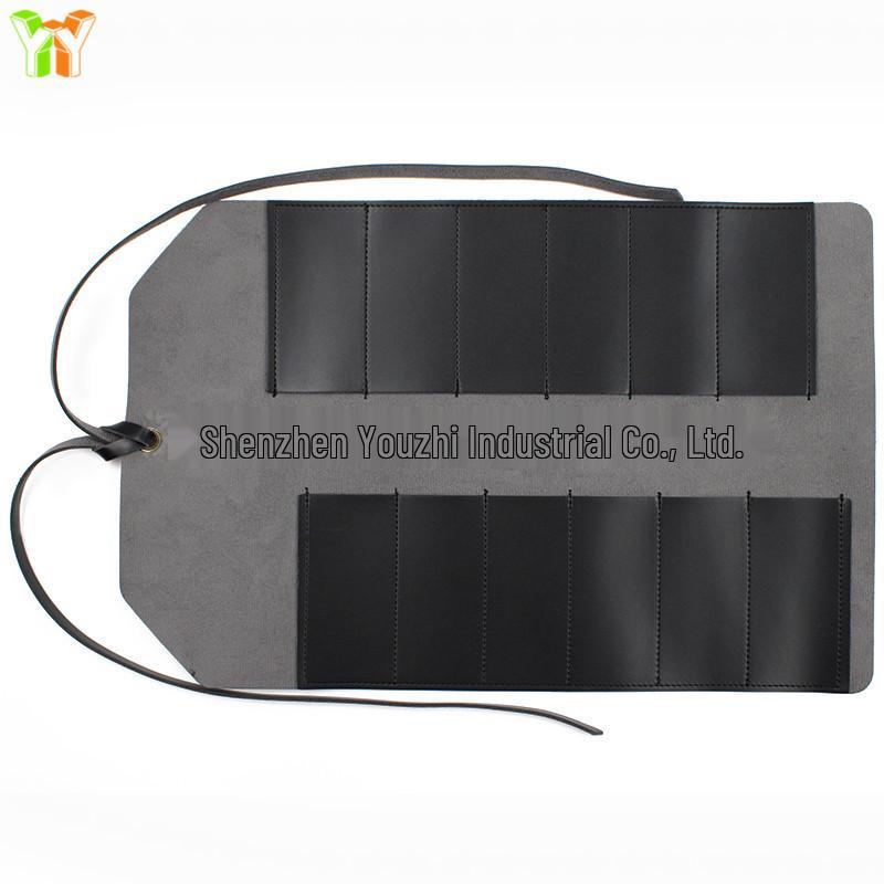 Portable Leather Tool Roll Bag for Auto Repair and Plumbing