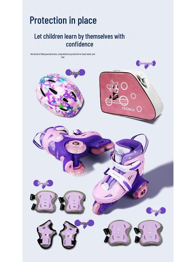Beginner Children's Double Row Roller & Ice Skates