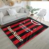 Ac Milan Customizable Name Floor Mat Suitable for Game Room Foyer Dormitory Dining Room Anti-slip Rug Decorate Offices