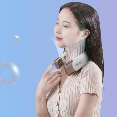 Hanging Neck Fan 20db Silent Noise Reduction 5 Speeds Adjustable Bladeless Fan Cooling Rechargeable Summer Outdoor Portable USB Fan Creative Gift