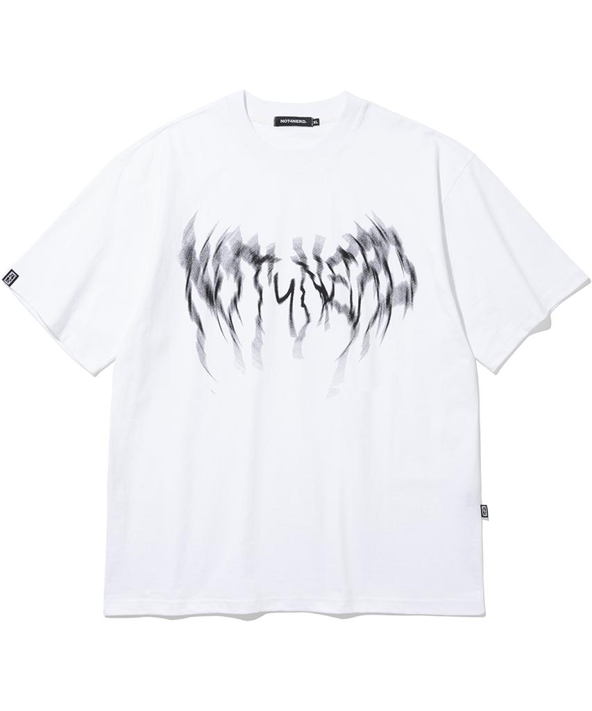 NOT4NERD Thunder Blur Logo T-Shirts - White