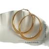 Vintage Gold-Plated Geometric Hoop Earrings in European and American Style