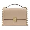 Litchi Grain Leather Handbag, Shoulder Bag, Crossbody Bag Small Women's Taupe KI555-020
