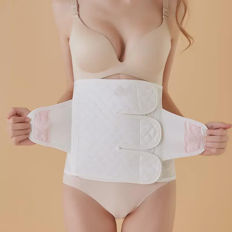 Prodyšný bavlněný gázový poporodní břišní pás pro přirozený porod