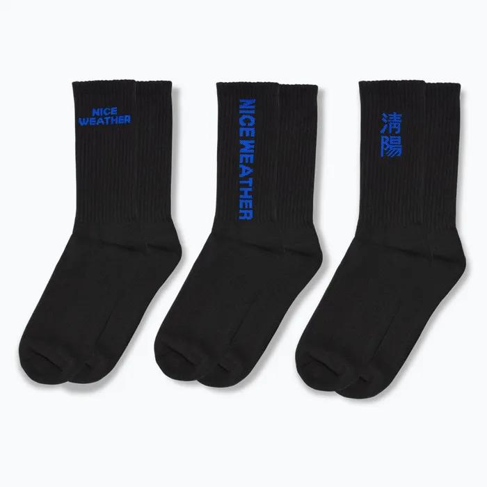 LOGO CREW SOCKS 1P (BLACK)