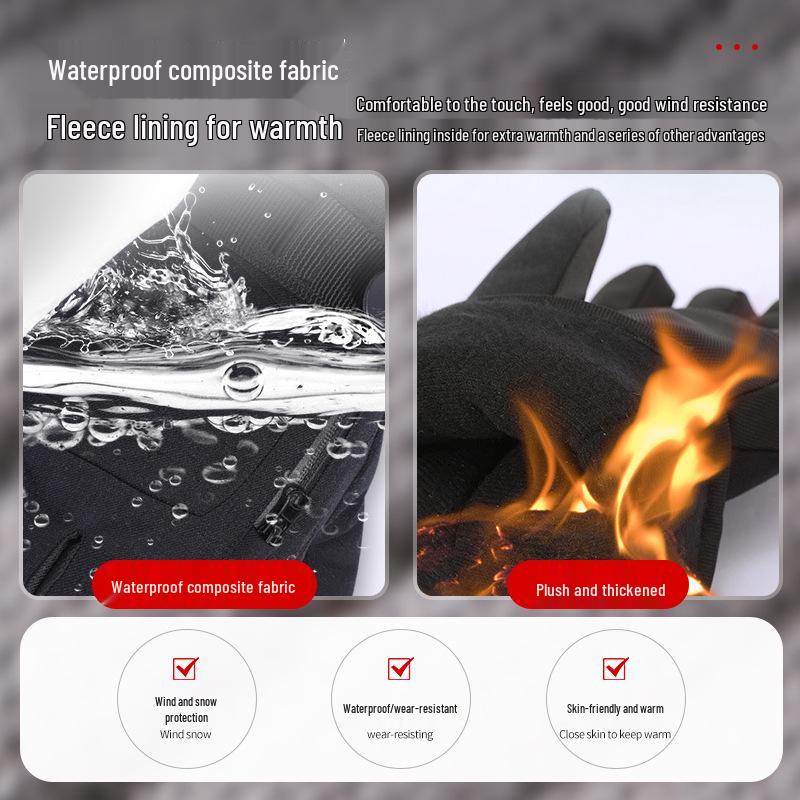 Rechargeable Heated Electric Gloves for Winter Cycling & Motorcycling - Unisex Hand Warmers