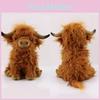 Scottish Highland Cow Plush Toy Soft And Skin Friendly Simulation Doll For Kids 9.8in Long-haired Gift