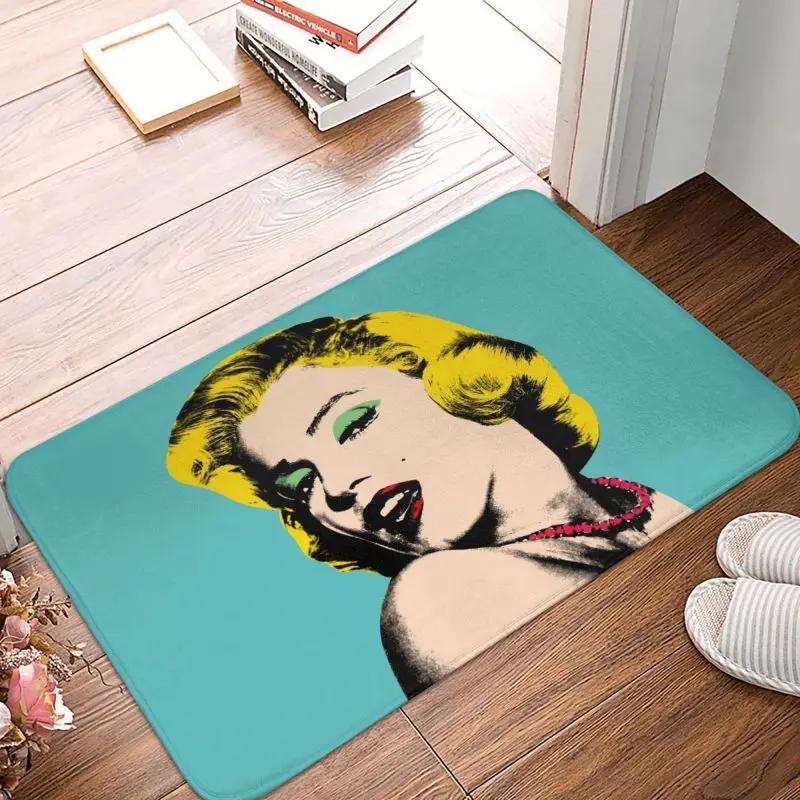Custom Pop Art Golden Warhol Doormat Non-Slip Entrance Bath Kitchen Door Floor Mat Bedroom Balcony Rug Carpet Footpad