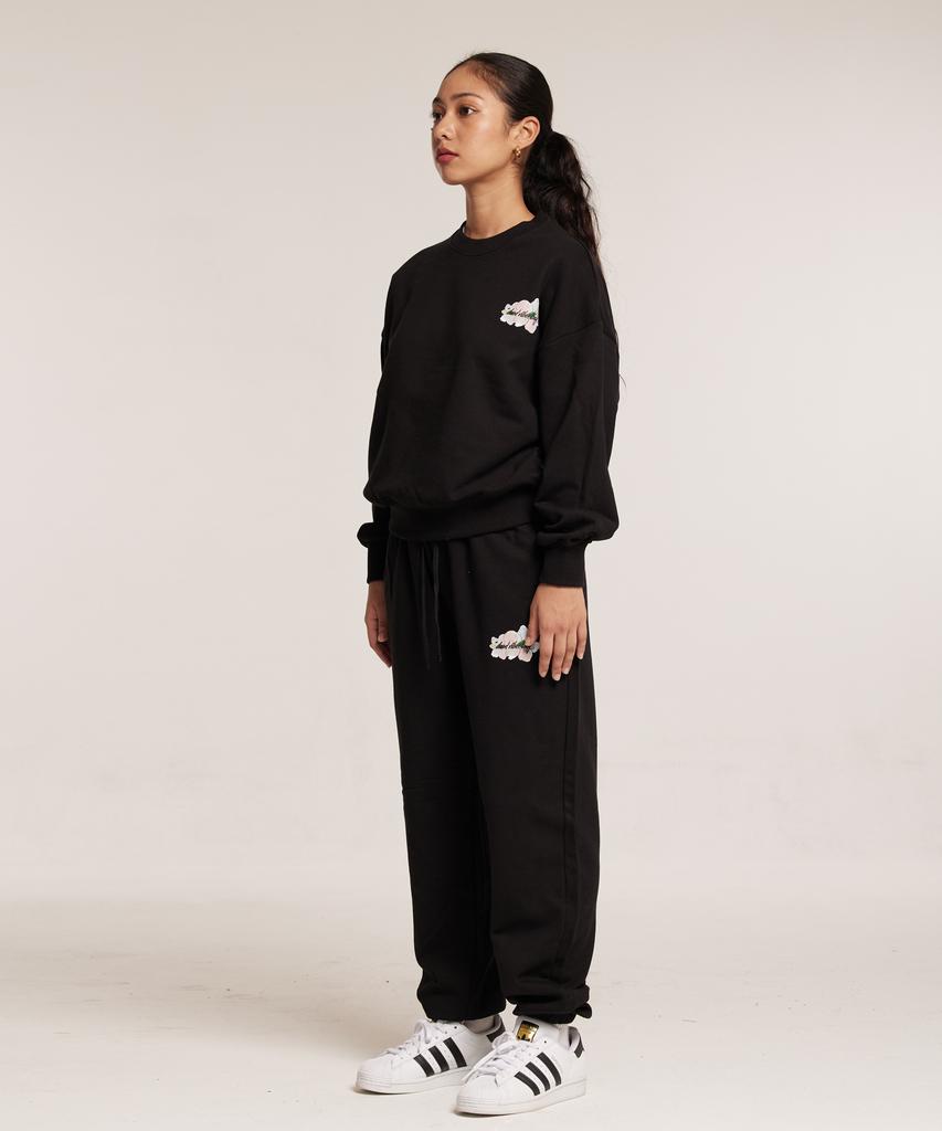 CREAM SODA LAB Good Vibe Jogger Pants Black Green
