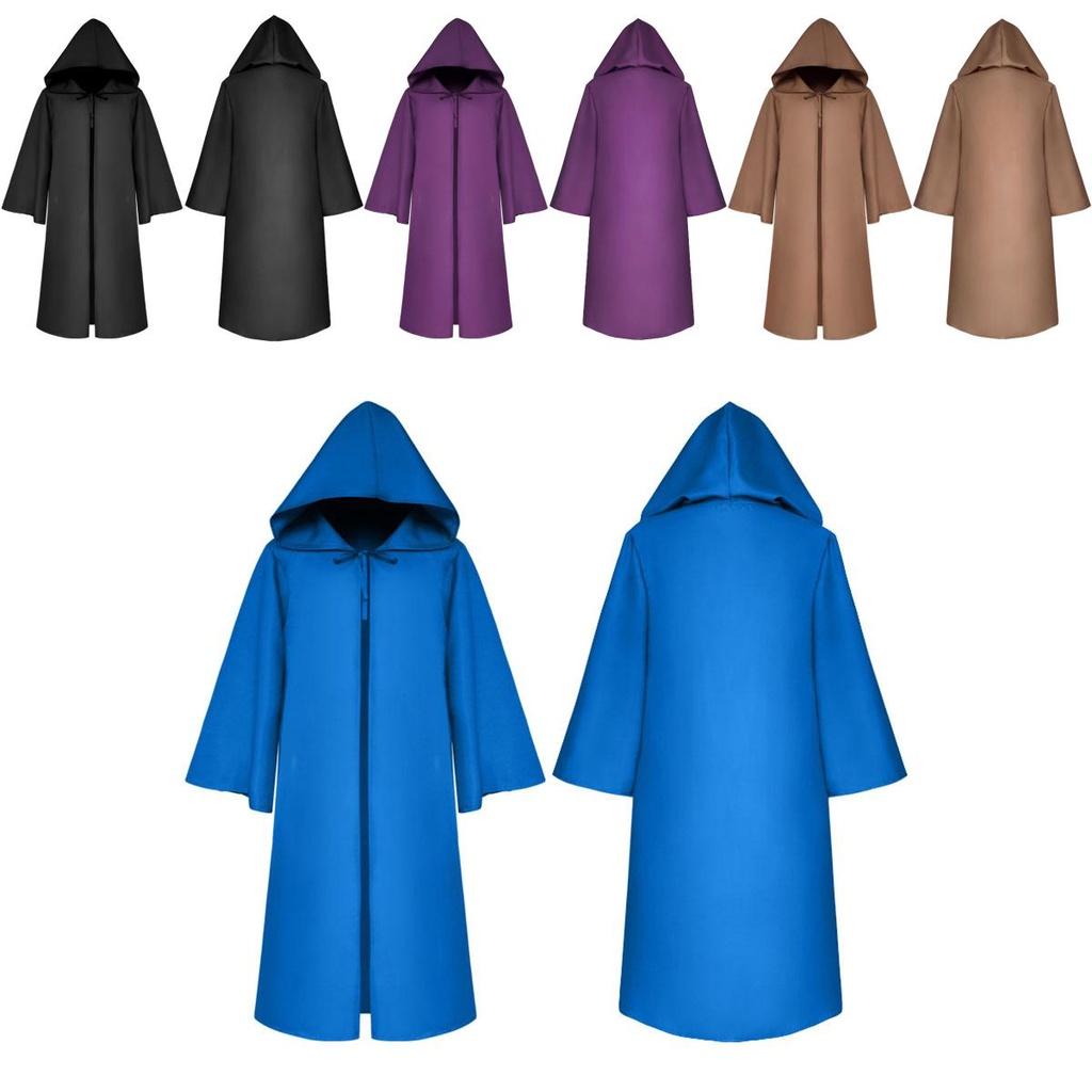 Premium Quality Star Wars Jedi Warrior Hooded Cloak Cape Robe For Cosplay Events