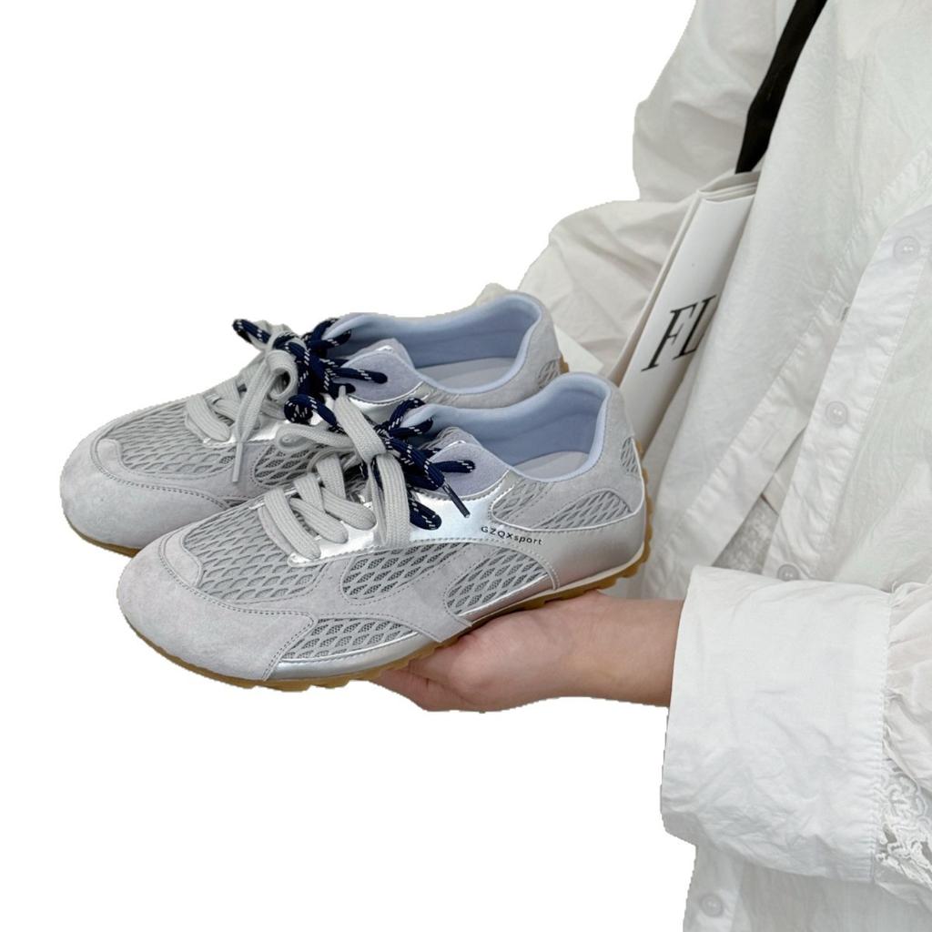 2025 Sommer neue Mesh Mode atmungsaktive Sport Moral Trainingsschuhe Damen leichte lässige Dad Schuhe Outdoor Forrest Gump Schuhe