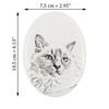 Birman - commemorative plaque with a cat photo, tombstone with a print, personalized oval plaque from the Art-Dog brand