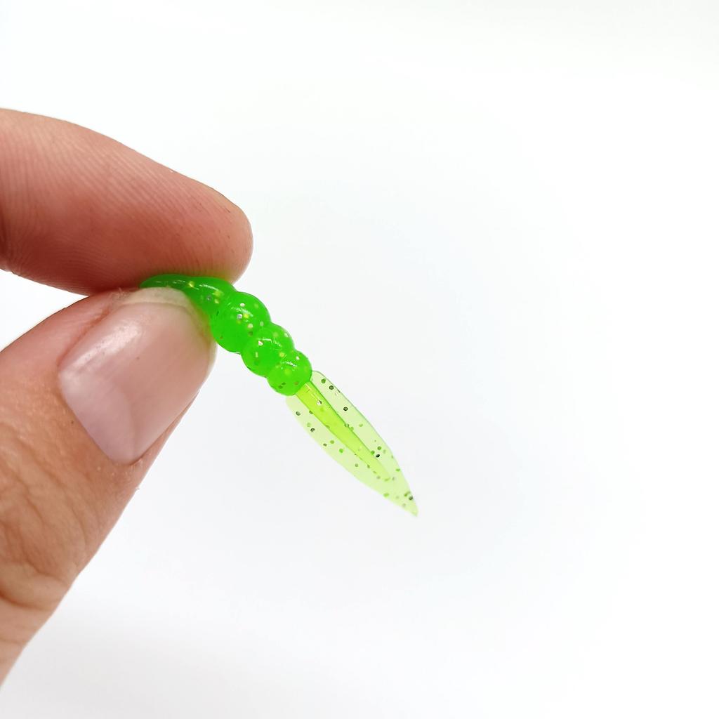 DUODUOYU 10PCS New Mini Soft Fishing Lure 0.3g/35mm Silicone Bait Swimbait Wobblers Worm Bass Carp Rockfishing Fishing Tackle