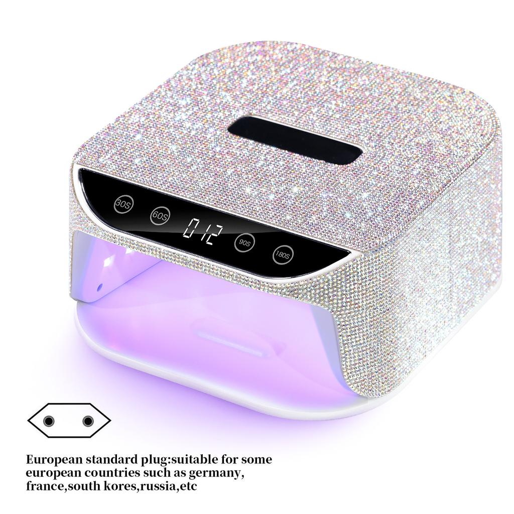 36Leds Diamond Inlaid Nails Dryer Professional UV LED Nail Art Lamp High Power Quick Drying LCD Touch Light Curing All Gel