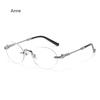 Photosensitive Color-changing Frameless Edge-cut Glasses Trendy Large Frame Anti-blue Light Myopia Glasses gafas de lectura