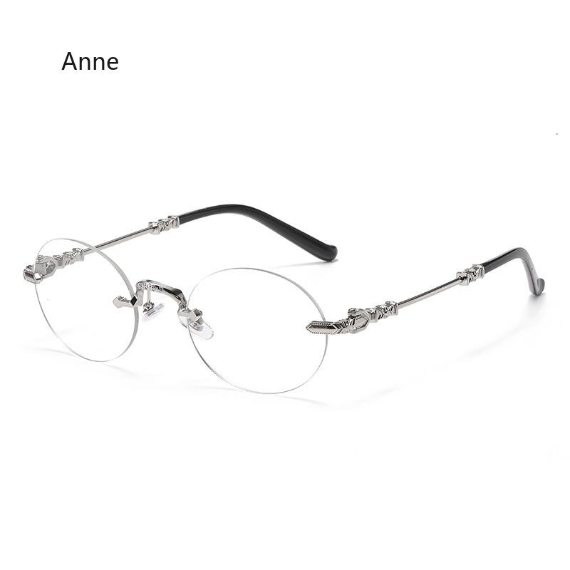 Photosensitive Color-changing Frameless Edge-cut Glasses Trendy Large Frame Anti-blue Light Myopia Glasses gafas de lectura