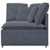 Modular Sofa Corner Module with Cushions Dark Grey 100 Cm