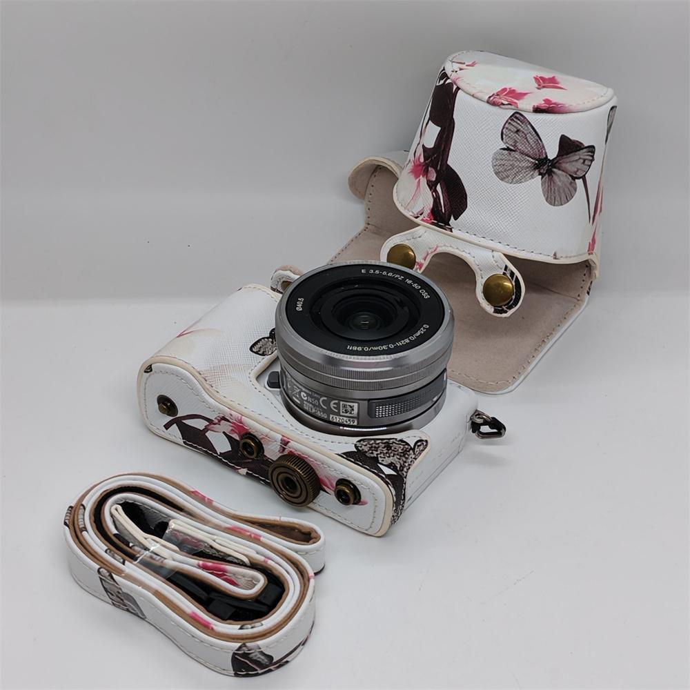 

PU Leather Camera Bag Case for Sony A5000 A5100 Full Body Cover With Strap