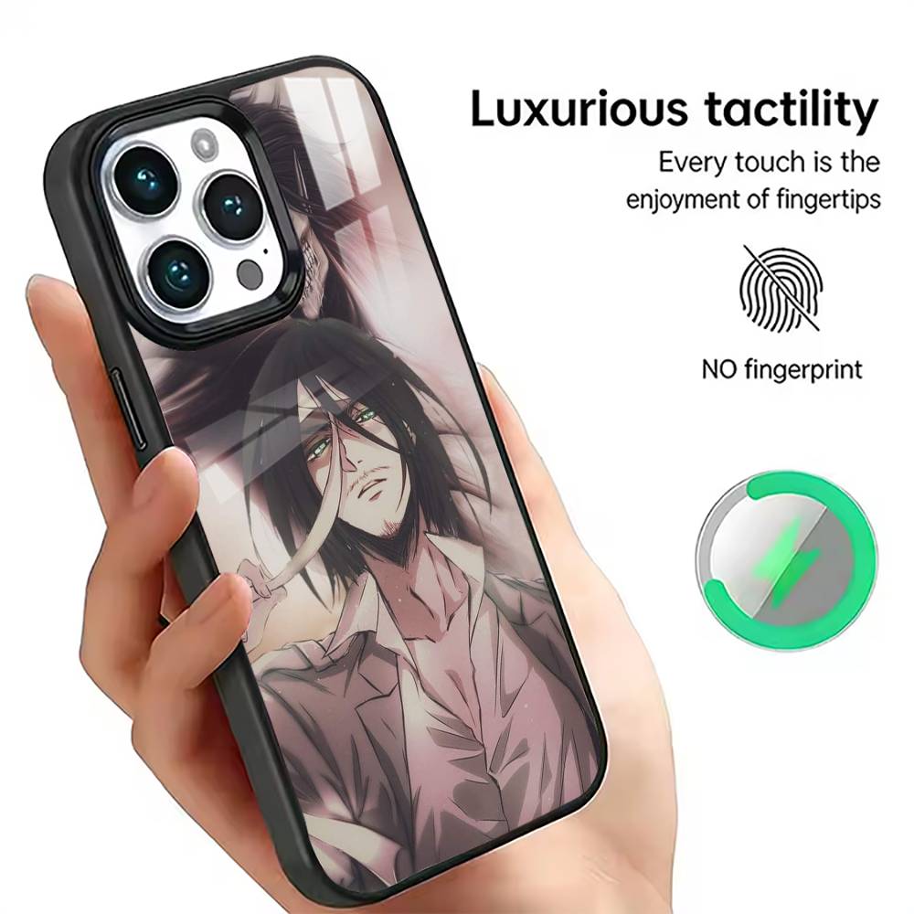 Attack On Titan Eren Yeager Phone Case Magnetic with Magsafe Wireless Charging For iPhone17,16,15,14,13,12,11 Plus,Pro