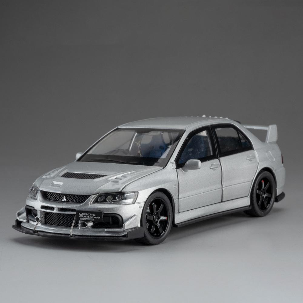 1:32 Mitsubishi Lancer Evolution EVO IX 9 Track Painted Sports Metal Alloy Diecast Model Car Pull Back Hobby Collection Decorate