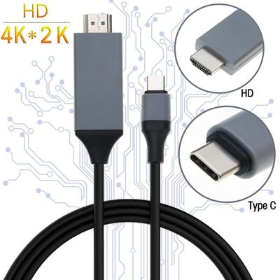 Adaptateur USB C vers HDMI-compatible Type C 4K 1080P Convertisseur Câble USB C vers HD-MI pour MacBook Samsung Galaxy S9/S8 Huawei
