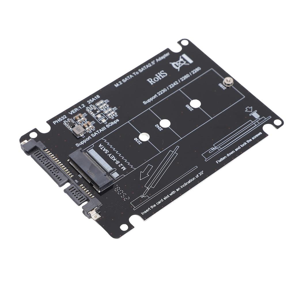 M.2 NGFF B Key MSATA SSD to 2.5in Serial ATA Adapter Enclosure Hard Disk Drive Converter Card for 2230 2242 2260 2280