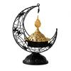 Middle East Handheld Crescent Metal Incense Burner Black/Gold Living Room Tabletop Aromatherapy Burner Arab Eid Ornament