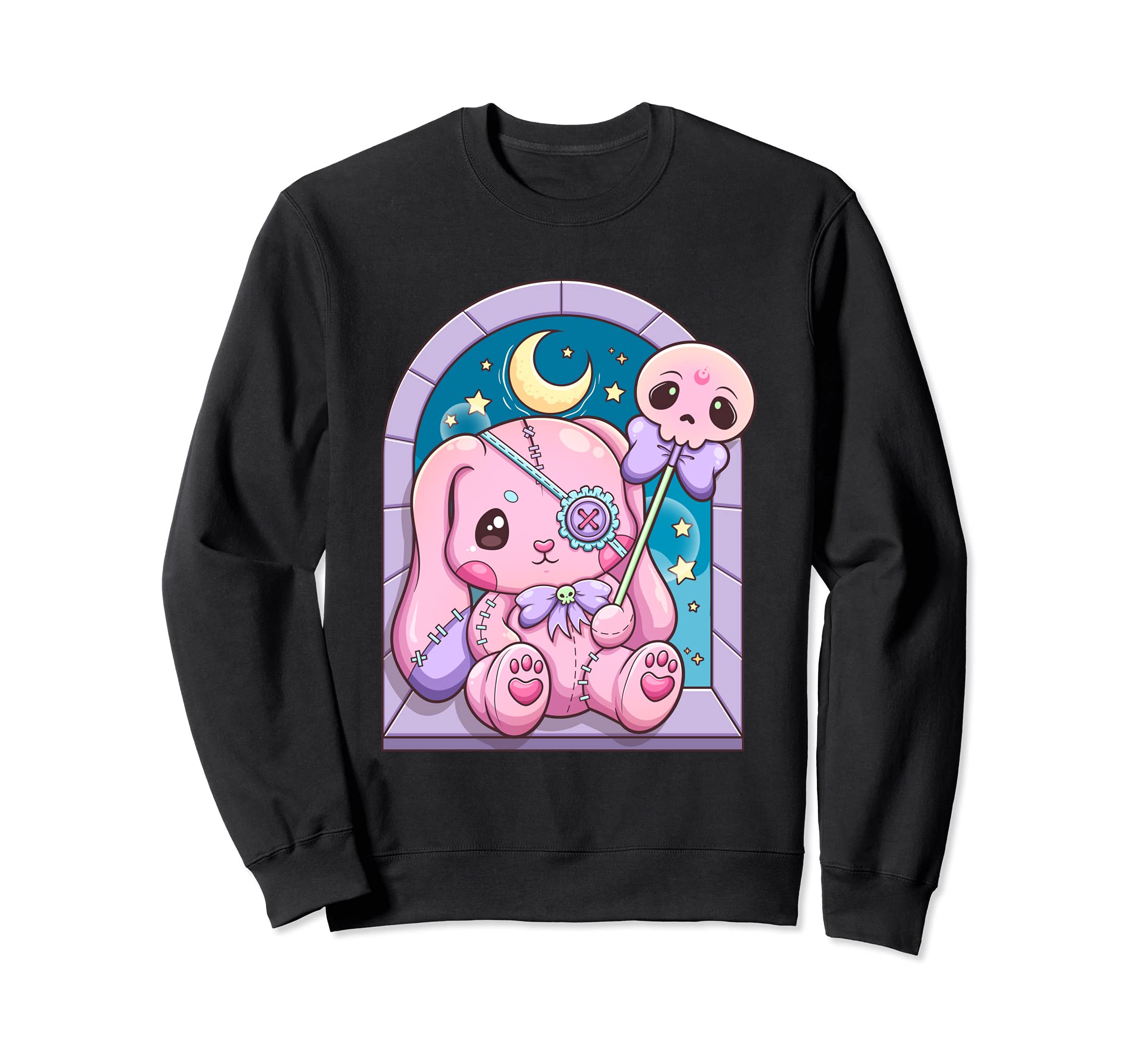 

Kawaii Pastel Goth Cute Creepy Rabbit Plush Sweatshirt