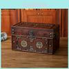 New Chinese Style Vintage Wooden Storage Box With Lid For Jewelry Organizer