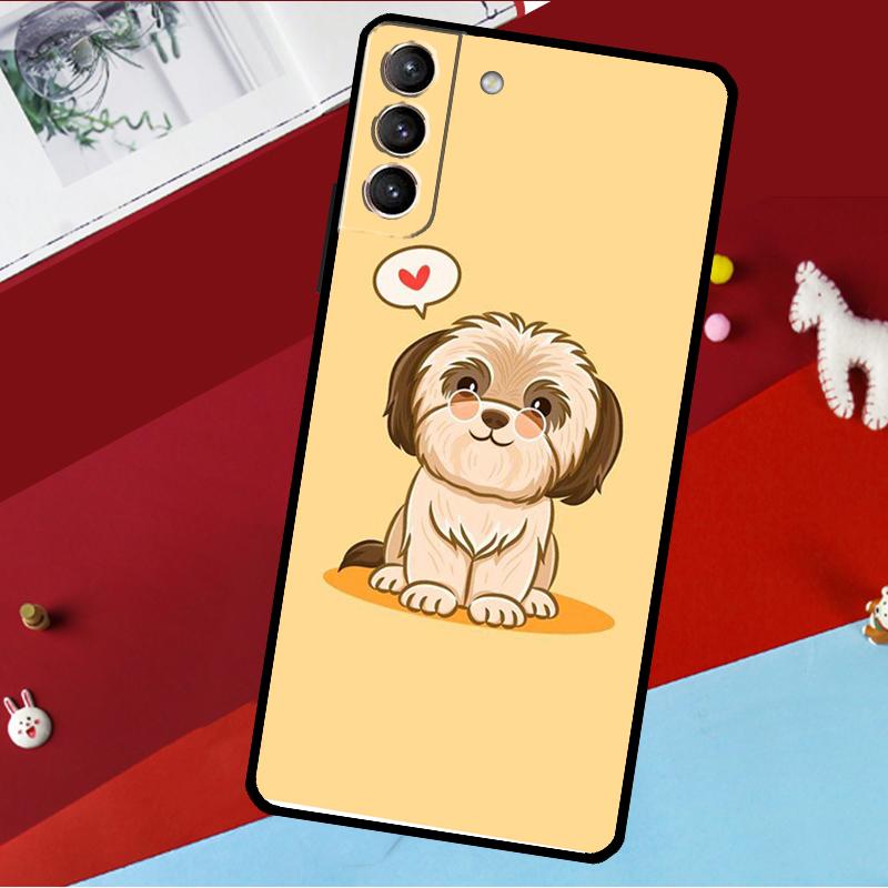 Cartoon Shih Tzu Dog Funda For Samsung Galaxy S26 S25 S24 S21 S22 S20 Ultra S9 S10 Plus S23 FE S25 FE Phone Case