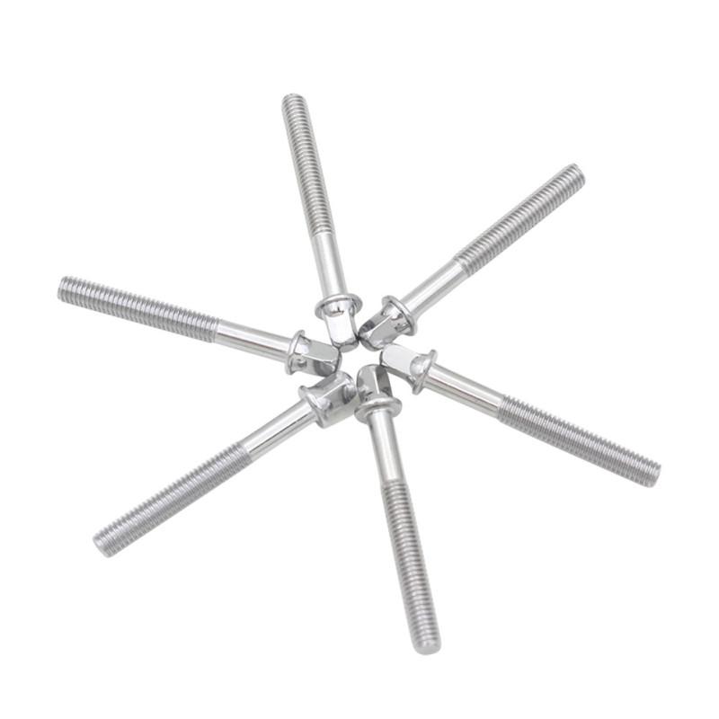 6 Pcs Metal Short Screw Kit Iron Plating Screws Replacement Parts For Snare Drum Musical Instruments
