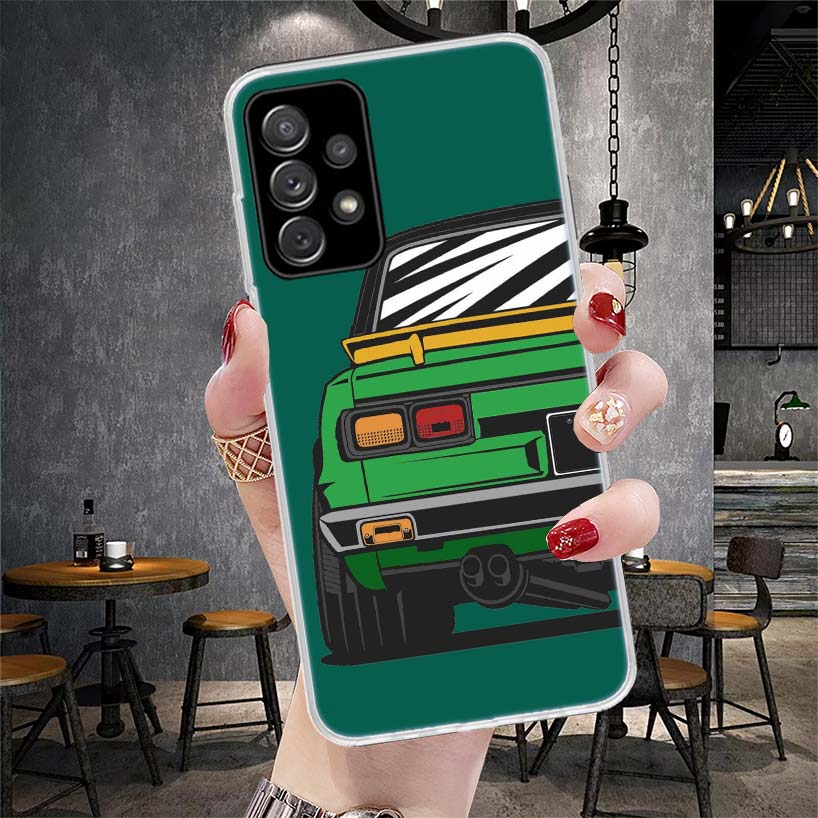 Japan JDM Sports Cars Comic Soft Phone Case For Samsung Galaxy A12 A22 A32 A52 A72 A02S A51 A50S A71 A70 A31 A20S Note 20 Ultra