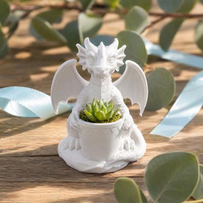 Flowerpot with Built-in Drainage Holes 3D Printed Dragon Shape Pen Holder Outdoor Flower